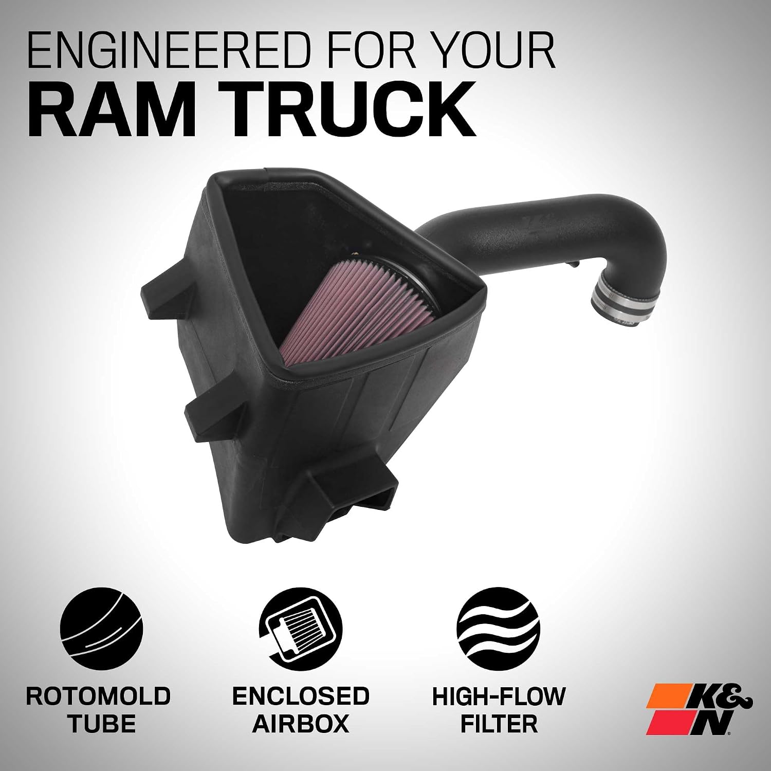 K&N Cold Air Intake System: High-Flow Air Filter