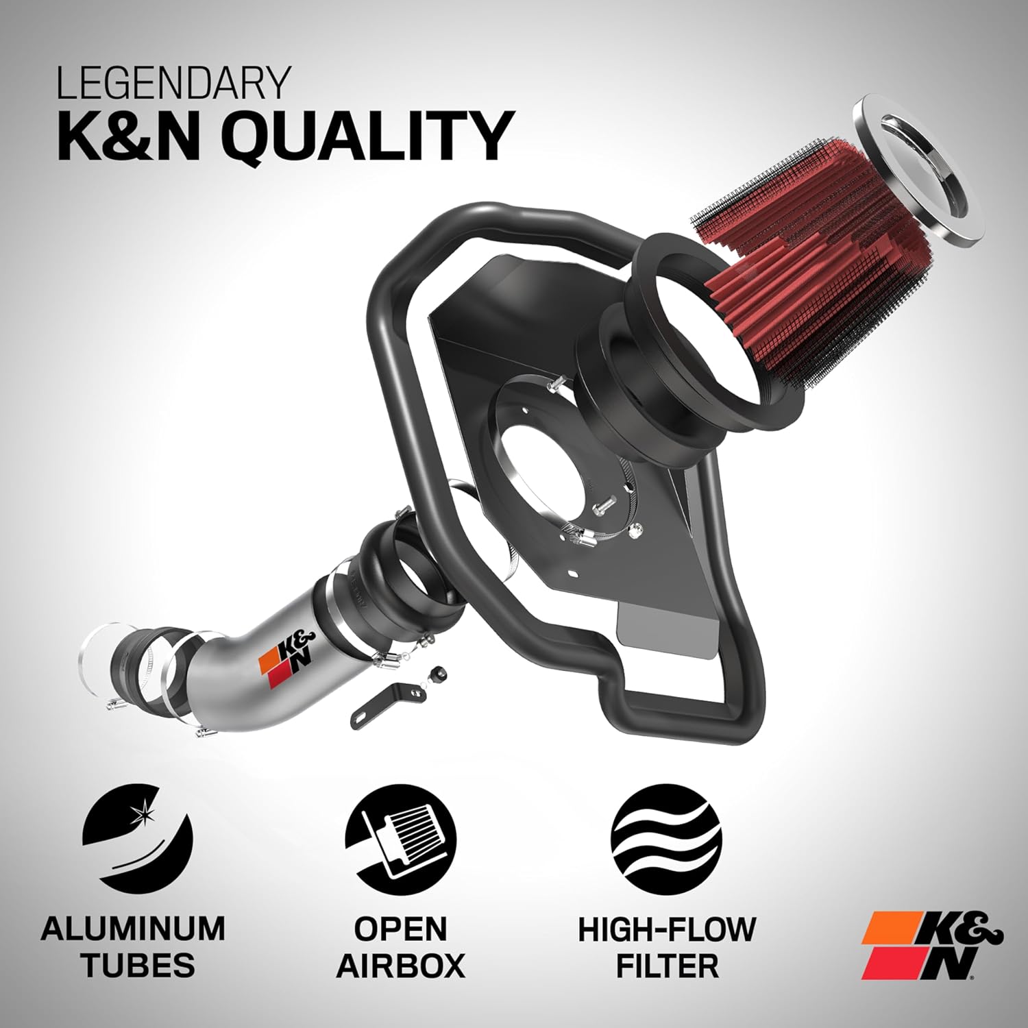 K&N Cold Air Intake System: High-Flow Air Filter
